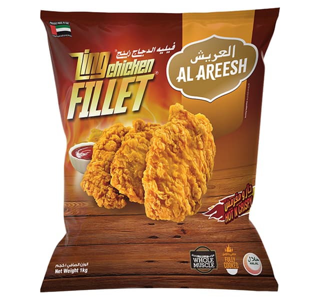 Al Areesh Hot N Crispy Zing Chicken Fillet Value Pack 1 Kg