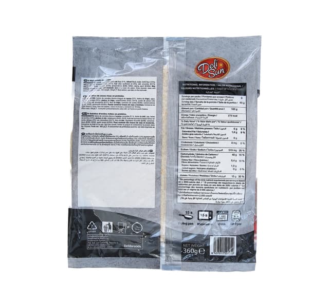 Deli Sun High Protein Oat Wraps 6 Pcs 360 G