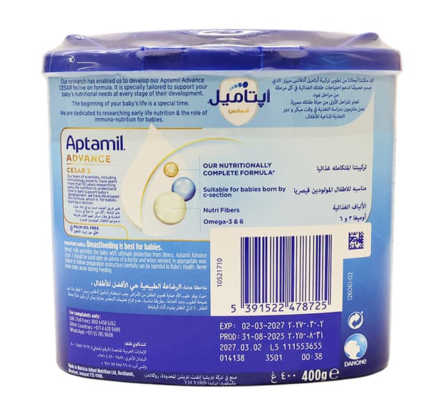 Aptamil Advance Cesar Stage 2 Follow On Formula From 6 12 Months 400 G
