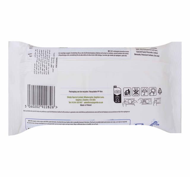 Simply Gentle Organic Baby Water Wipes 52 Pcs