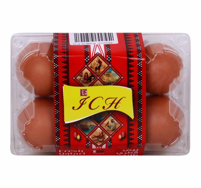 Ich Fresh Qatari Brown Eggs Large 6 Pcs
