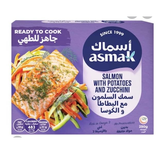 Asmak Salmon With Potatoes Zucchini 250 G