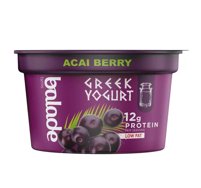 Balade Farms Low Fat Acai Berry Greek Yogurt 180 g