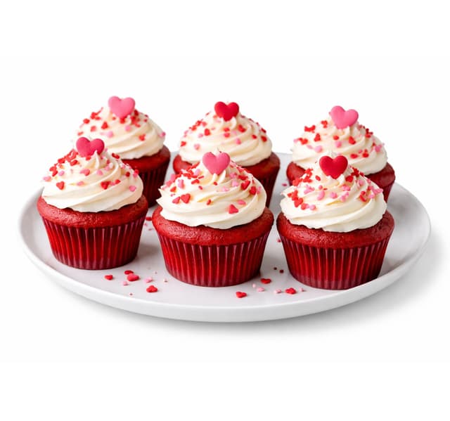 Bake Art LuLu Valentine's Red Velvet Cupcakes 6 pcs