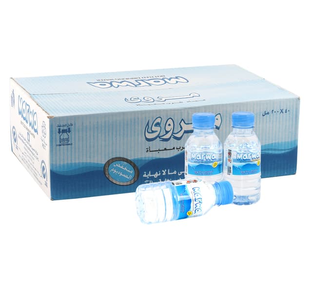 Marwa Bottled Drinking Water Value Pack 24 X 200 Ml