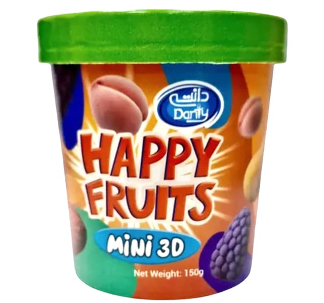 Danty Mini 3d Happy Fruits Ice Cream Tub 150 G