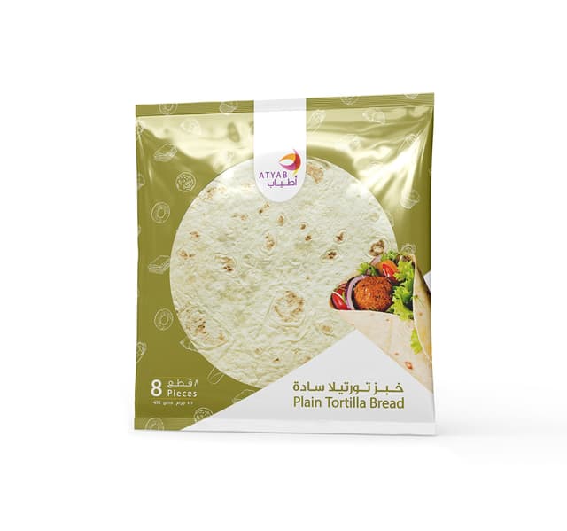 Atyab Plain Tortilla Bread 8 Pcs 416 G