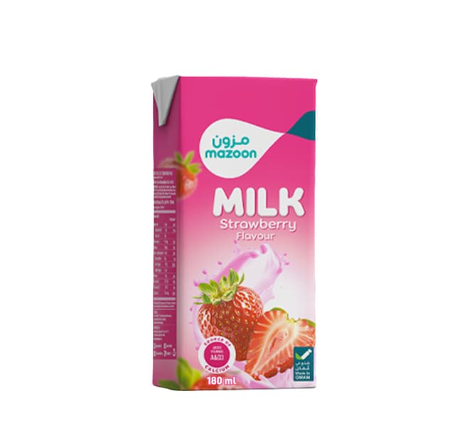 Mazoon Uht Strawberry Flavour Milk 180 Ml