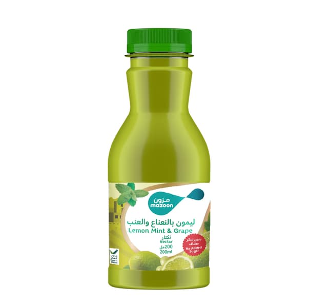Mazoon Lemon Mint Grape Nectar 200 Ml