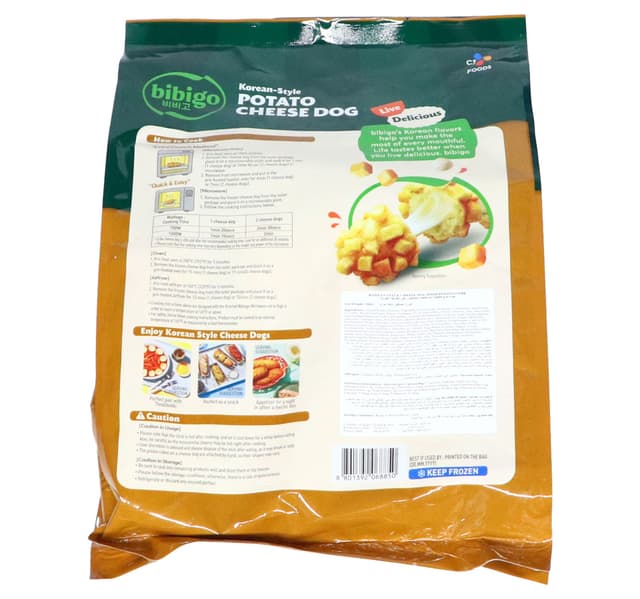 Bibigo Korean Style Potato Cheesedog 4 Pcs 360 G