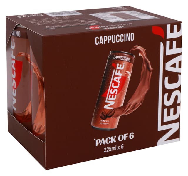 Nescafe On The Go Cappuccino Drink Value Pack 6 X 225 Ml