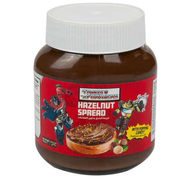 Transformers Hazelnut Spread With Popping Candy 350 G