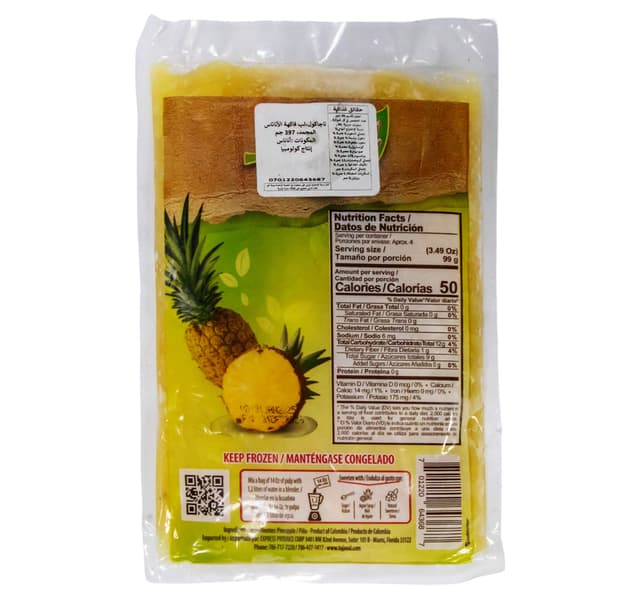 Tajacol Pineapple Fruit Pulp Frozen 397 G