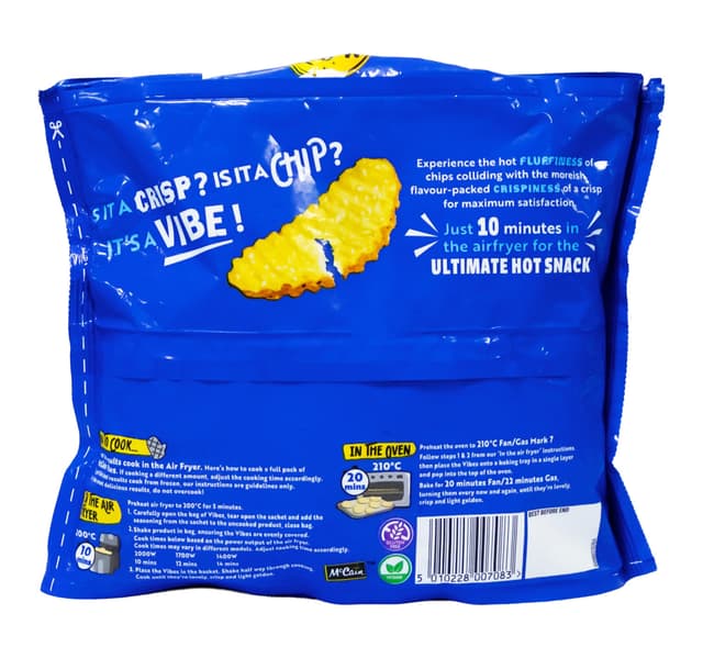 Mccain Vibes Salt Vinegar Flavour Hot Potato Snack 355 G