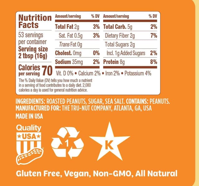 Tru Nut Peanut Butter Powder 850 G