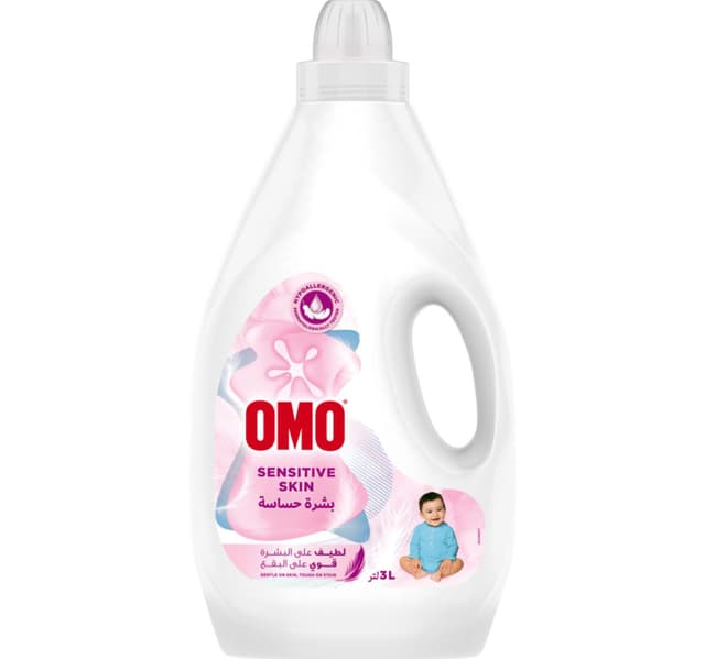 Omo Liquid Laundry Detergent For Sensitive Skin 3 Litres