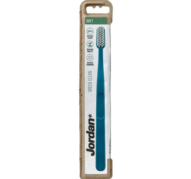 Jordan Green Clean Soft Toothbrush Assorted Colors 1 pc