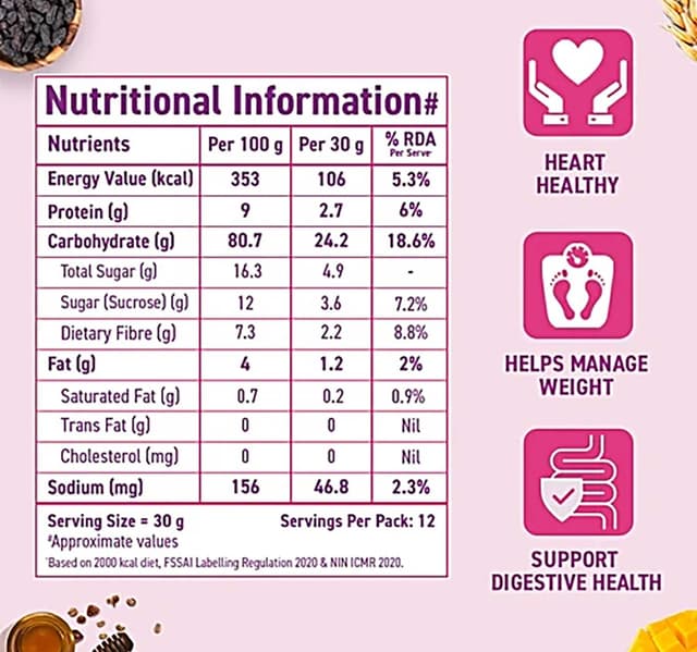 Bagrry S Crunchy Fruit Nut With Cranberries Muesli 400 G