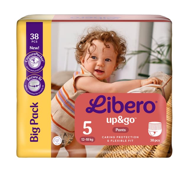 Libero Up Go Baby Diaper Pants Size 5 12 18 Kg 38 Pcs