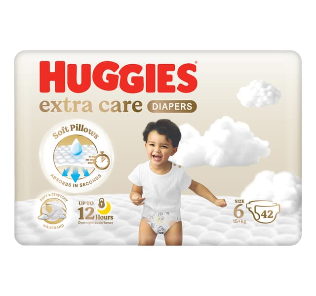 Huggies Extra Care Baby Diaper Size 6 15 Kg 42 Pcs