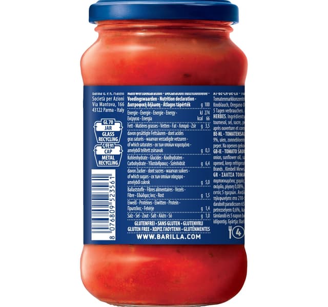 Barilla Toscana Pasta Sauce With Italian Tomato And Herbs 400 G