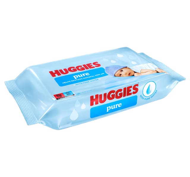 Huggies Pure Baby Water Wipes 3 X 56 Pcs