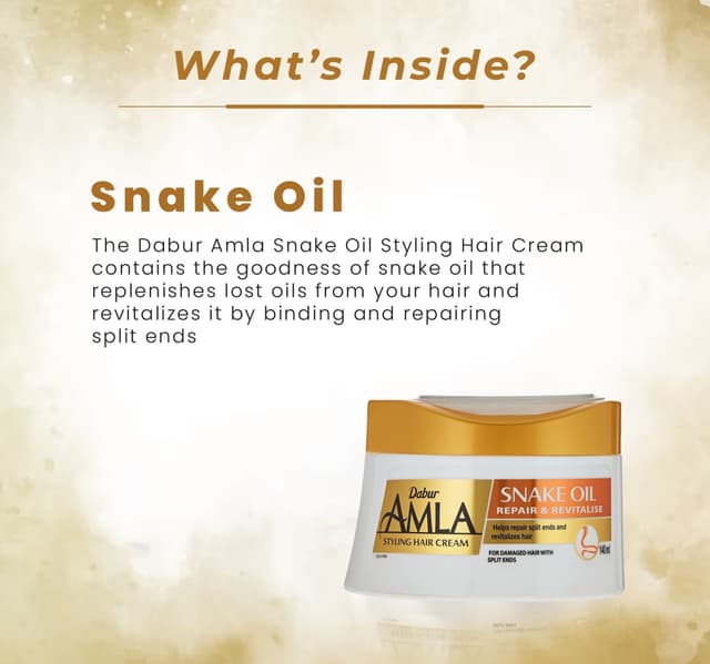 Dabur Amla Snake Oil Repair Revitalize Styling Hair Cream 140 Ml