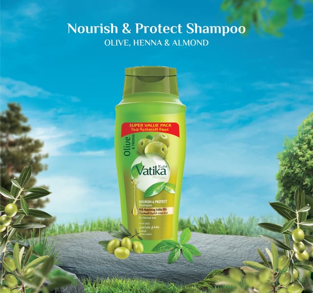 Vatika Naturals Nourish And Protect Shampoo Natural Herbal Enriched With