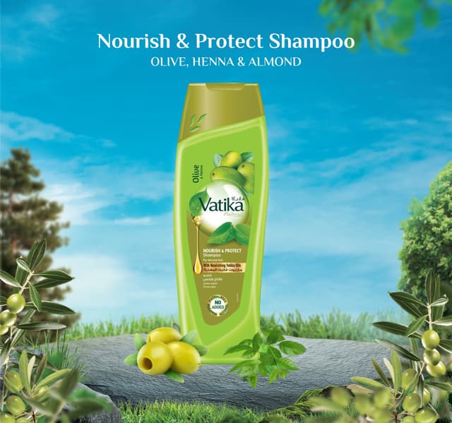 Vatika Naturals Nourish Protect Shampoo With Natural Extracts Of Olive