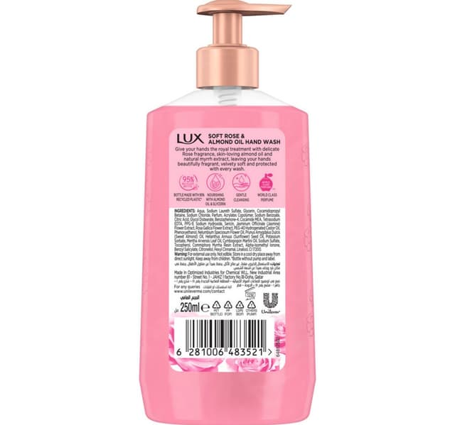 Lux Perfumed Liquid Hand Wash With Soft Rose 250 Ml