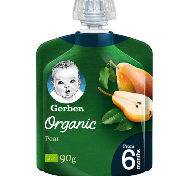 Gerber Organic Pear Baby Food From 6 Months 90 G
