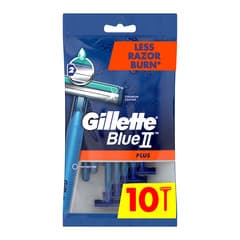 Gillette Blue Ii Plus Men S Disposable Razors 10 Count
