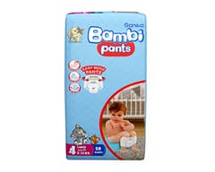 Sanita Bambi Pants Jumbo Pack Size 4 Large 8 14 Kg 50 Count