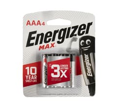 Energizer Max Aaa 4 Pieces