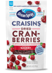 Ocean Spray Dried Cranberries With Cherry Juice 6 Oz