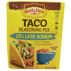 Old El Paso Taco Seasoning Mix 25 Percent Less Sodium 1oz