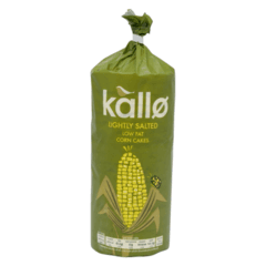 Kallo Lightly Salted Wholegrain Low Fat Corn Cake 130g