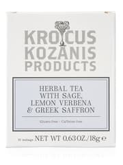 Krocus Kozanis Herbal Tea With Sage Lemon Verbena And Greek Saffron 18 G