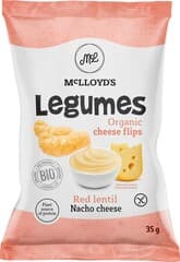 Mclloyds Organic Red Lentil Nacho Cheese Flips 35 G