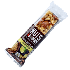 Nuts Berries Organic Dark Chocolate Ginger Lime Bar 40 G