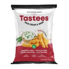 Tastees Gluten Free Vegetarian Sour Cream Onion Rice Based Snack 65g