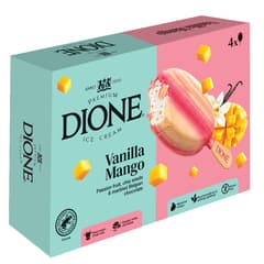 Dione Gluten Free Vanilla Mango Passion Fruit And Chia Seeds Ice Cream 4 × 90ml