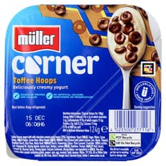 Muller Corner Toffee Hoops Yogurt 124g
