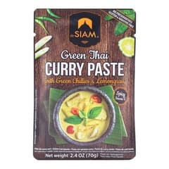 Siam Gluten Free Green Curry Paste With Green Chillies And Lemongrass 70g