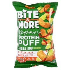 Bite More Gluten Free Vegan Protein Puff Chili Lime Flavored 50g