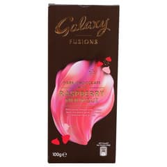 Galaxy Fusions Dark Chocolate With Raspberry Meringue 100g