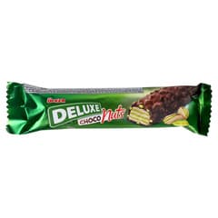 Ulker Deluxe Choco Nuts Milk Chocolate Coated Wafers With Pistachio Cream Filling 35 G