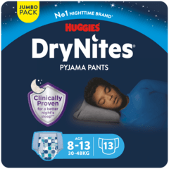 DryNites Pyjama Pants 8-13 years Boys (30-48 KG) Jumbo Pack