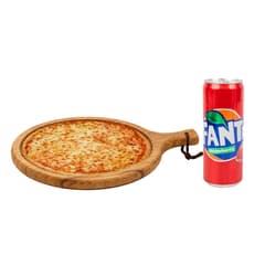 Danube Bakery Manageesh Cheese, Sauce with Meat + Fanta Strawberry 320 ml