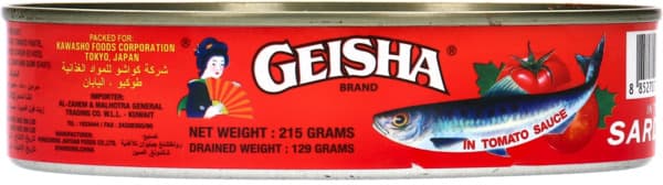 Geisha Sardine In Tomato Sauce 215G